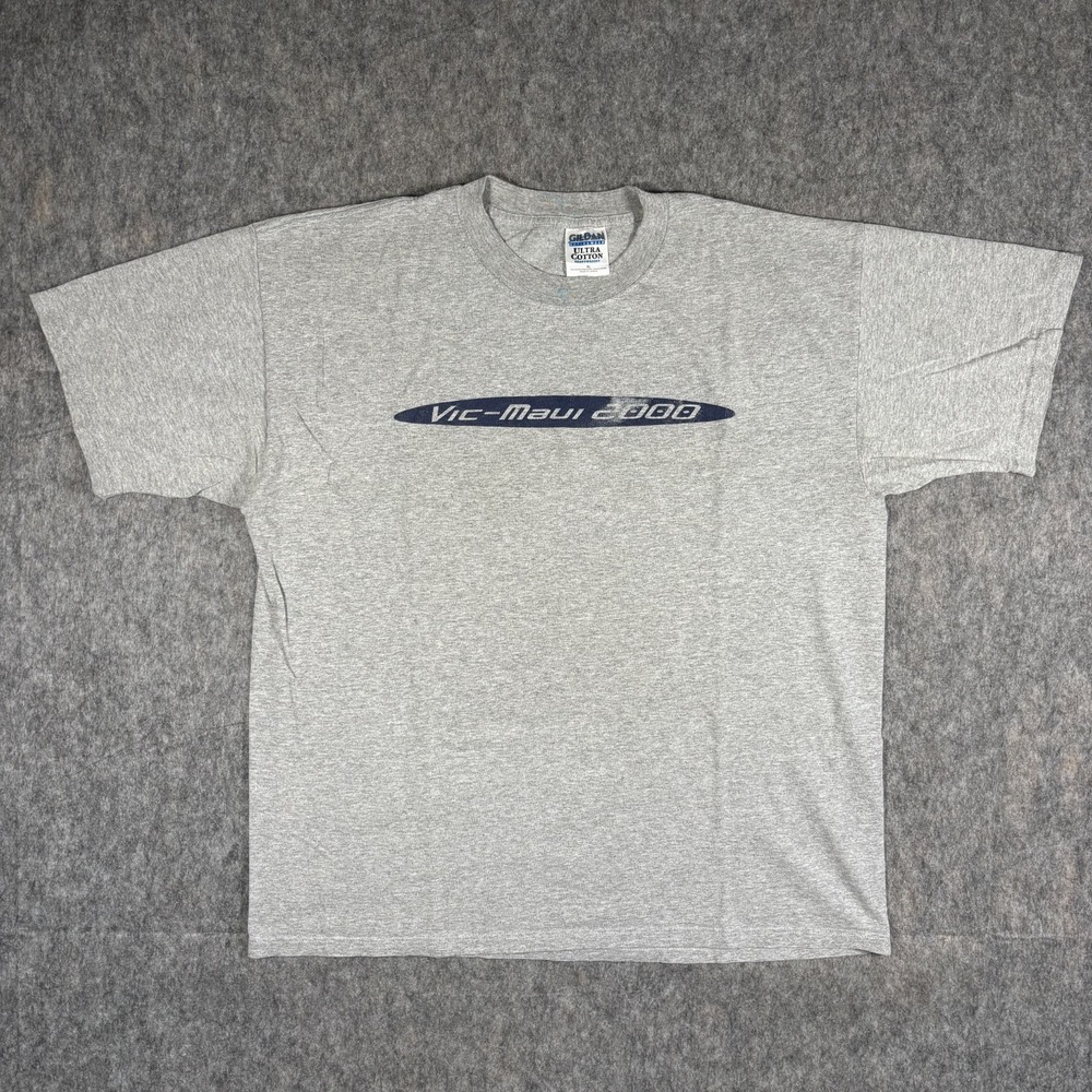 Vintage Vic Maui 2000 Yacht‎ Race T-Shirt Men's XL Canada Gray Fastrack Boats
